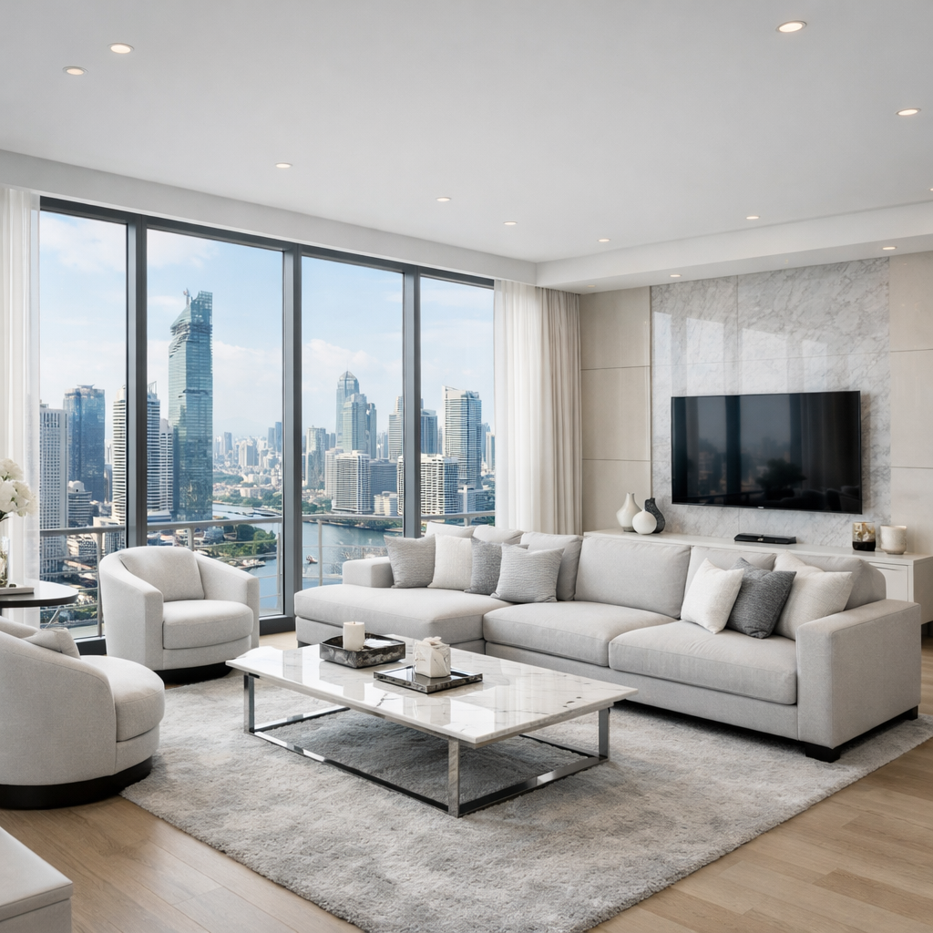 Luxus Condo mieten Thonglor Bangkok - 2 Schlafzimmer Skyline-Blick