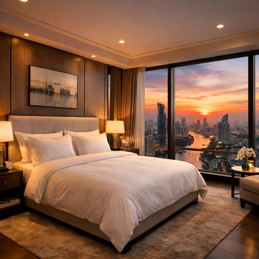 Premium Condo kaufen Riverside Bangkok - Luxusimmobilie mit Flussblick